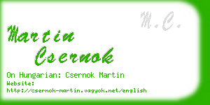 martin csernok business card